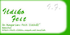 ildiko feit business card